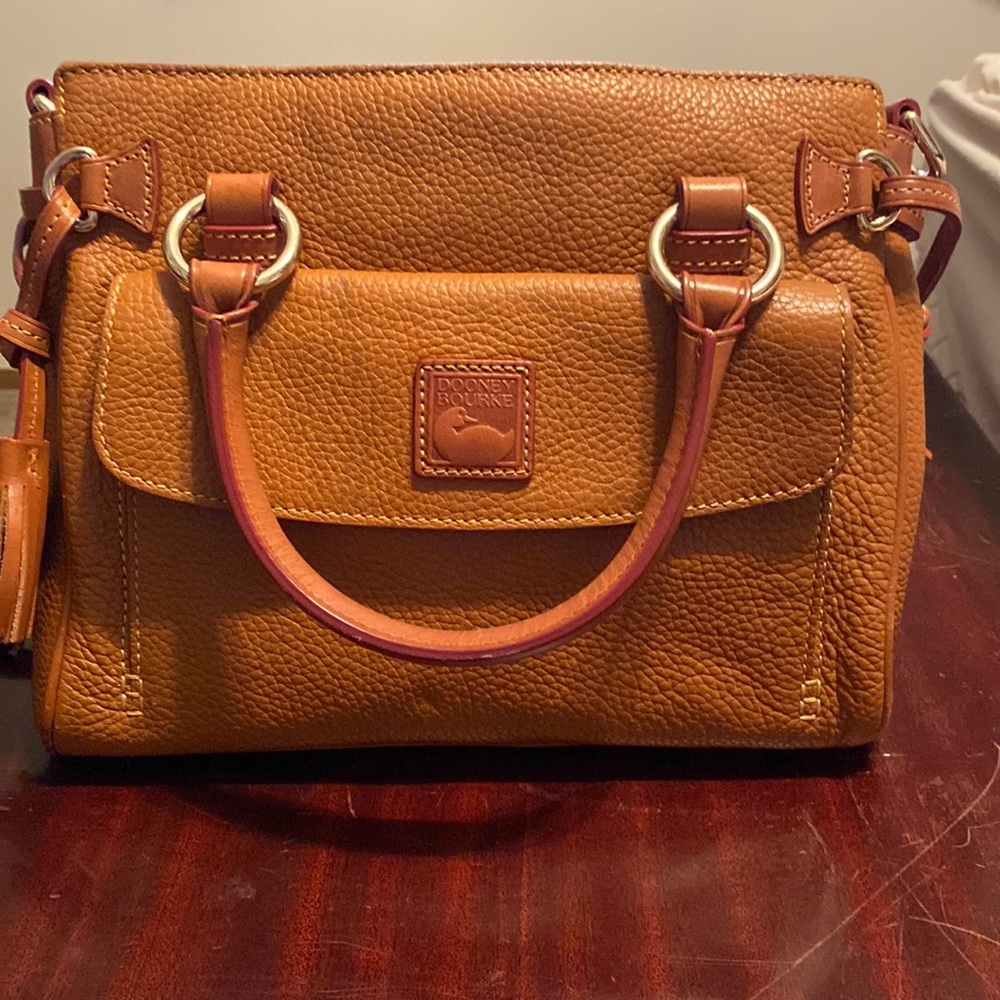 Dooney and Burke medium satchel. Medium brown.